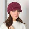 Coral Fleece Scarf And Hat Set Soft Knitted Scarf Balaclava Hat Woolen Hat  Outdoor