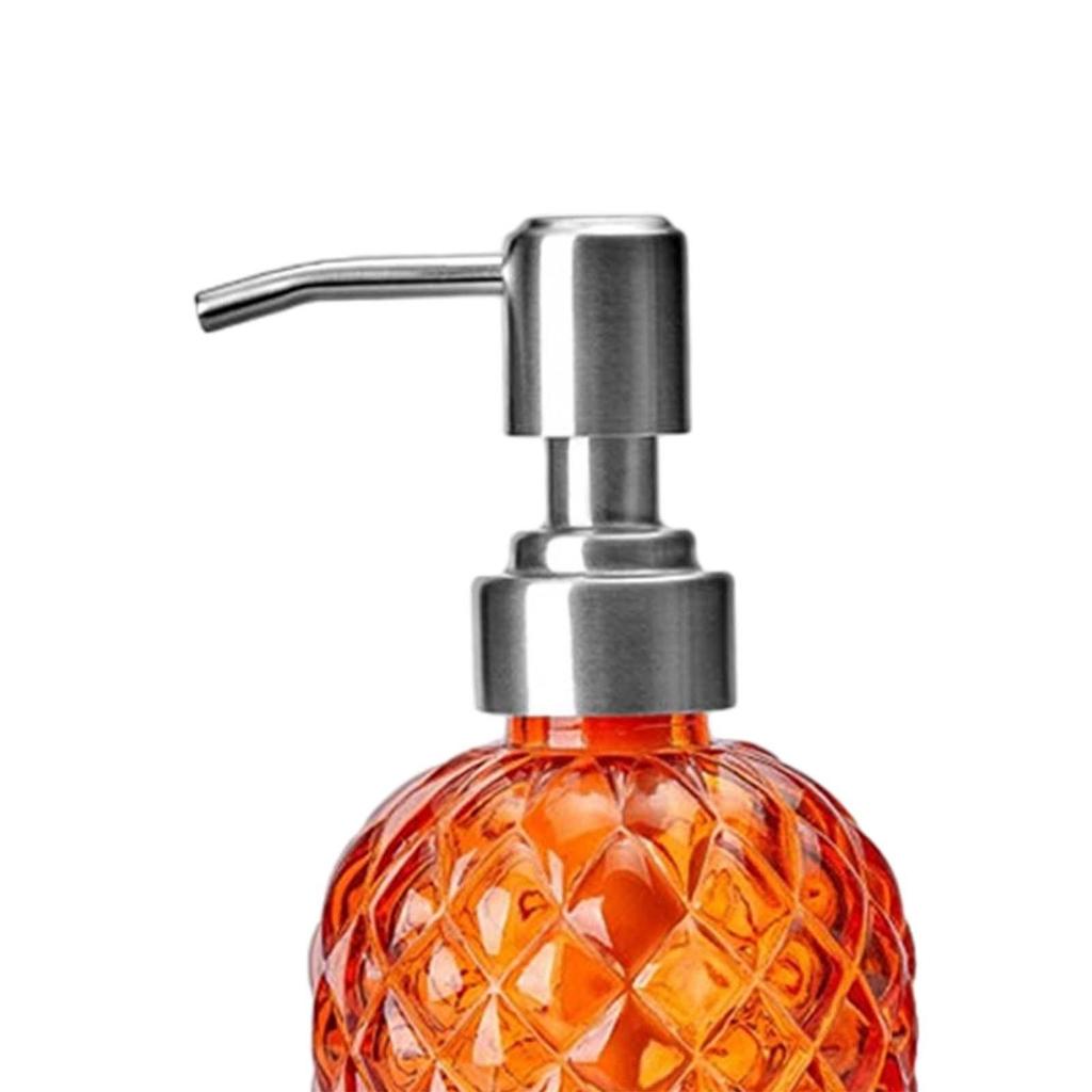 Glass Soap Dispenser Lotion Dispensers Delicate Body Wash Dispenser with Rustproof Stainless Steel Pump for Kitchen Bathroom