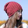 Men Knitted Hat Winter Beanie Cap Slouchy Cold Resistant Solid Color Warm High Elastic Thick Plush Soft Anti-slip Decorative Men Outdoor Cycling