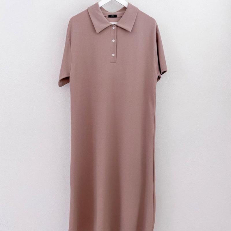 Shop   Women BAsic CollAr Button Open A Line Dress nAvy ArA Wdr 3194