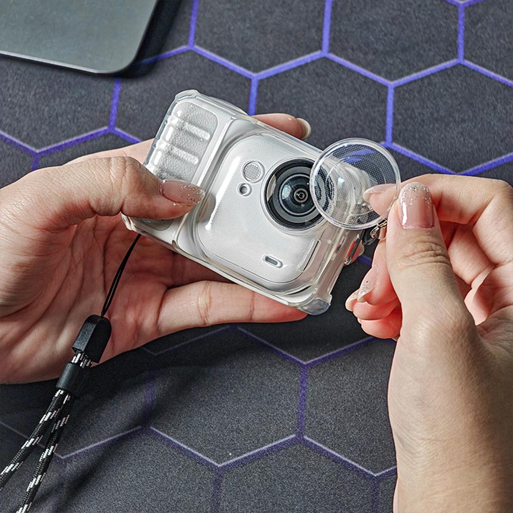 Anti-scratch Protector Shell with Lens Cap Anti-losing Rope Protective Sleeve Cover Compatible for Insta360 Go Ultra Accessories