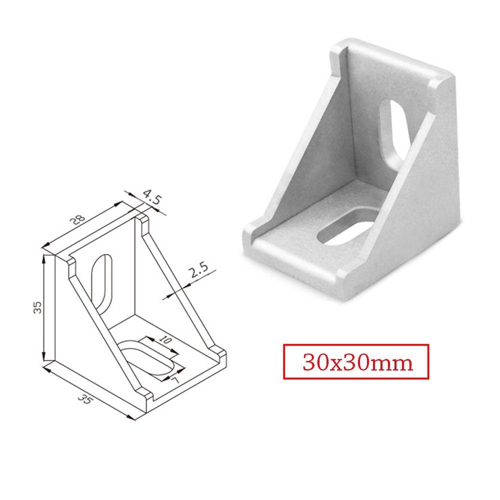 5Pcs/set Fasteners Angle Bracket 90 Degree Corner Support Bracket Durable L-Shaped Connector