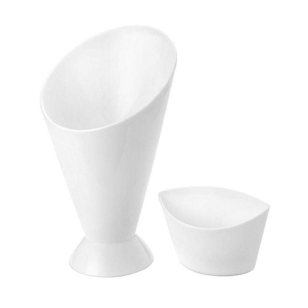 Slanted Snack Cup Plastic Dessert Plate Durable Vegetable Salad Cup Home