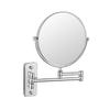 Wall-Mounted Double-Sided Foldable Makeup Mirror with Magnification for Bathroom and Toilet.