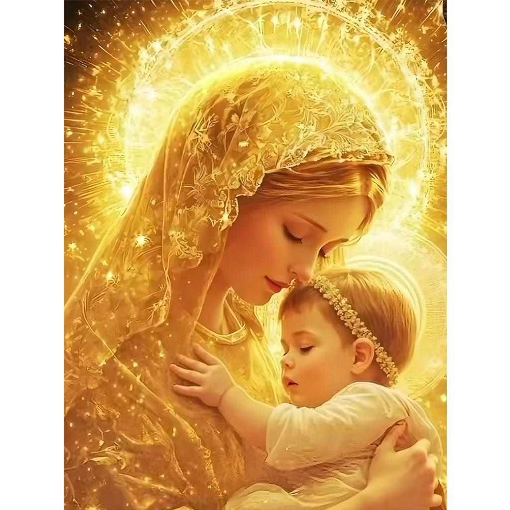 Glowing Lady Full DIY 5D Round Drill Gem Art Diamond Painting Kits for Adults Home Decor Art Diamond Painting 11.81x15.75in