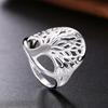 925 Sterling Silver Geometric Ring Men And Women Wedding Fashion Jewelry