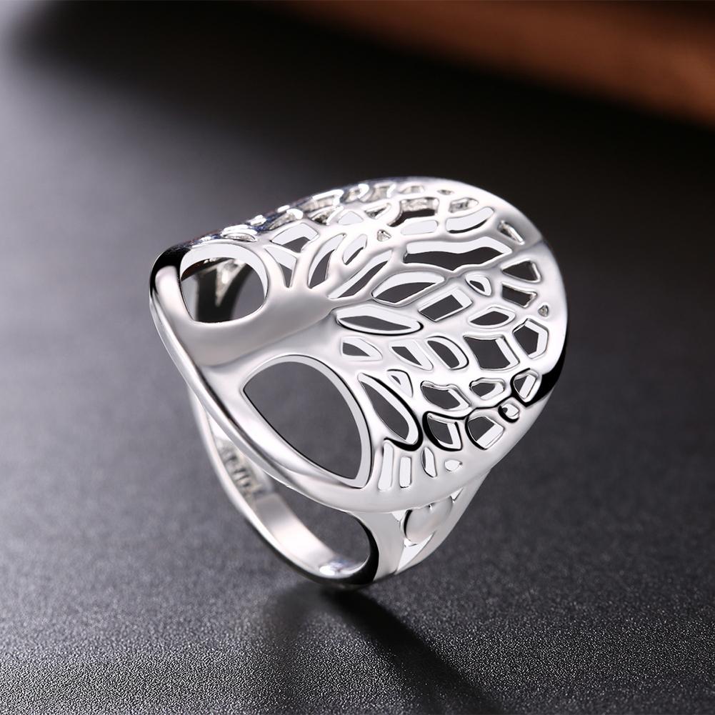 925 Sterling Silver Geometric Ring Men And Women Wedding Fashion Jewelry