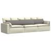 Sofa Cushions 2 pcs Taupe 200 x 40 cm Fabric