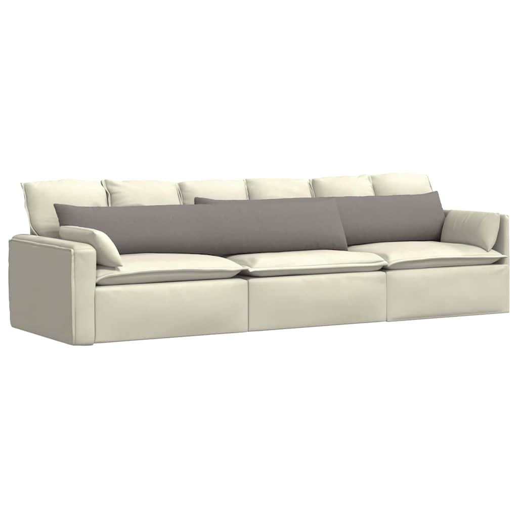 Sofa Cushions 2 pcs Taupe 200 x 40 cm Fabric