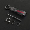 Carbon Fiber Style Car Keychain Microfiber Leather Key Chain For Honda Fit Civic Accord 7 8 9 10 Pilot City Jazz CRV HRV EB1