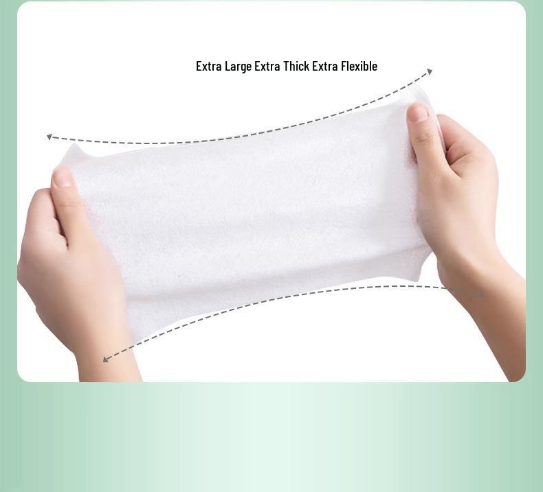 Newcomer Discount: Green Tea Scented Wet Wipes - 100 Sheets, Portable Travel Pack for Oil & Sweat Removal, Ideal for Student & Military Training.