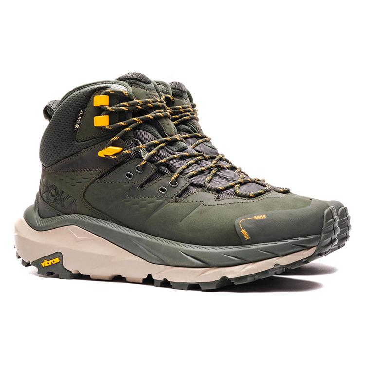 HOKA ONE ONE Kaha 2 High Gore Tex Duffel Bag Green Radiant Yellow 1123155-DBRYL