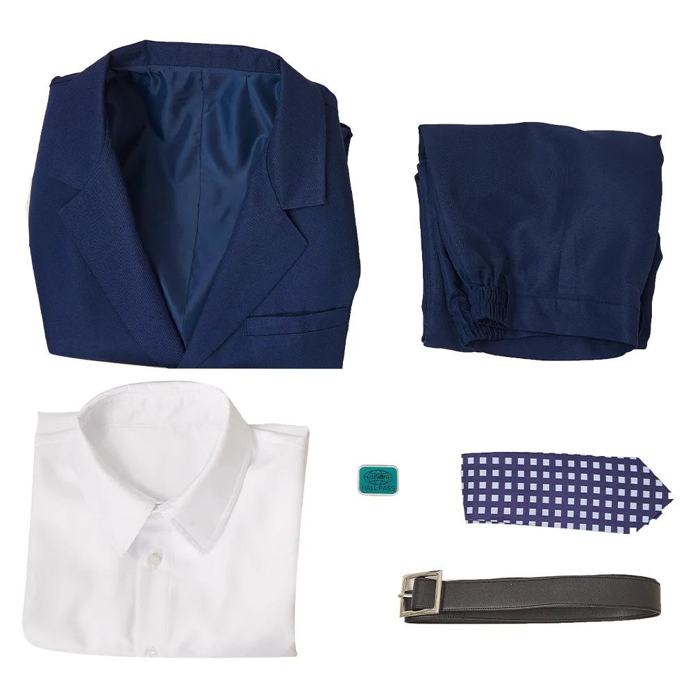 Severance Mark Blue Suit Set Cosplay Costume Movie Character Halloween Masquerade Performance Clothing for Men