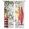 Weihnachten Weihnachtsstern Kiefer Nadeln Sheer Vorhänge Für Wohnzimmer Schlafzimmer Tüll Vorhang Für Küche Voile Vorhang Blind Panels