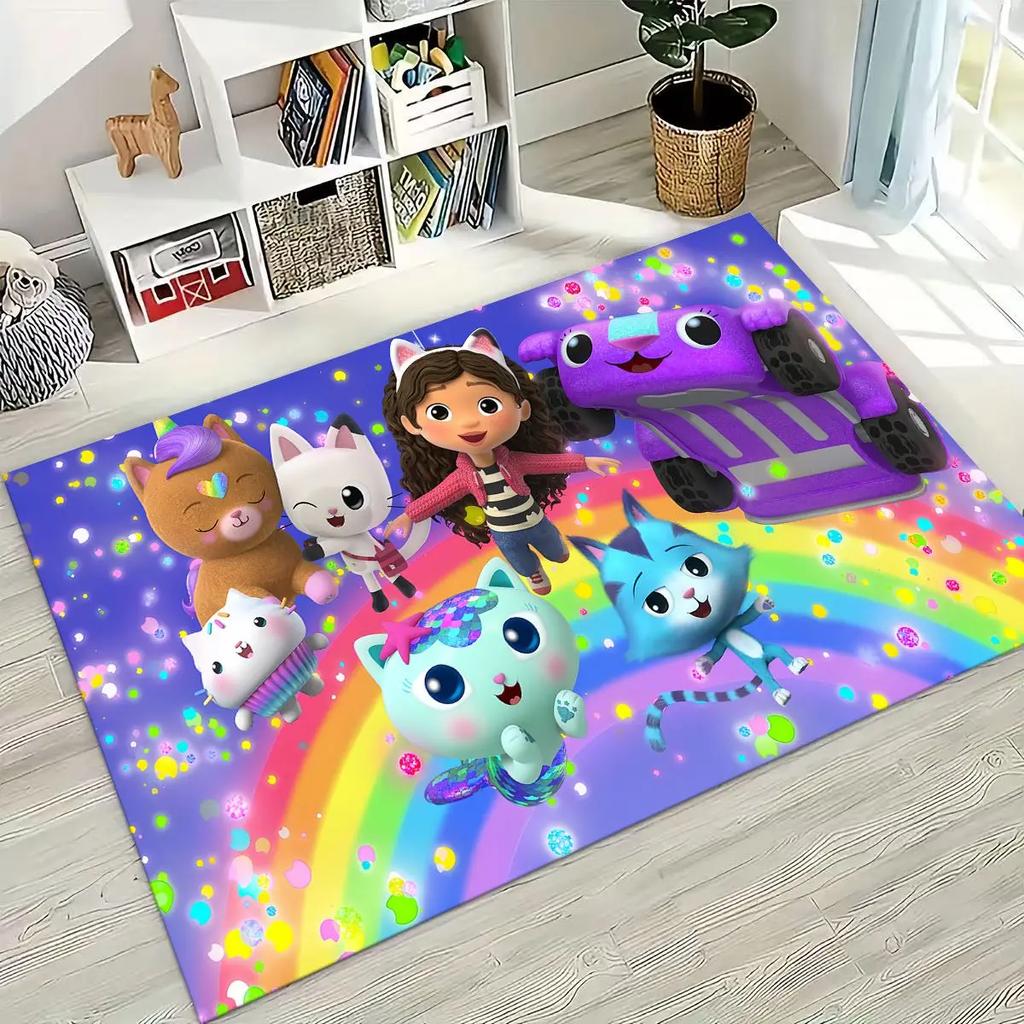 27 Style Cartoon Gabbys Dollhouse Girl Gift Rug for Bedroom Living Room Sofa Home Doormat Decor, Large Kids Non-slip Floor Mat