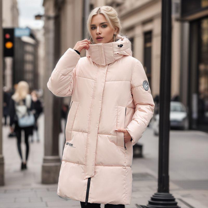 Autumn and Winter Women's Fashion Casual Thick Coat Large Size Hooded Padded Coat