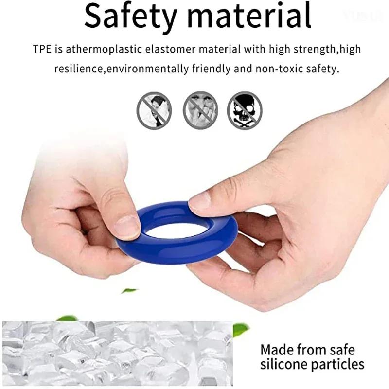 3Pcs Silicone Cock Ring Penis Ring Sex Toys For Men Delay Ejaculation Testicle Scrotum Ball Stretcher Erection Sex Products