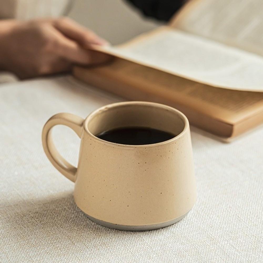 Minimalist Ceramic Coffee Mug Non-slip Bottom Pottery Drinkware Portable Retro Tea Cup  Kitchen