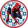 Plat Cuisines Tataway Assiette Plate En Plastique Blanche Et Rouge Pour Enfants Marvel Spiderman Avec Base Antidérapante