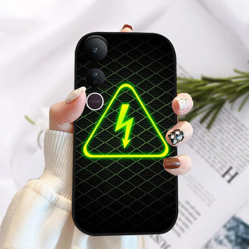 For Vivo V50 Lite 5G Case Fashion Luxury Printed Black Matte Soft TPU Silicone Bumper Cover For Vivo V50Lite 4G Phone Case Funda