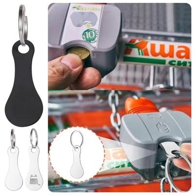 Metal Shopping Cart Token Mini Key Ring Durable Cart Key Key Chain  Supermarket Use