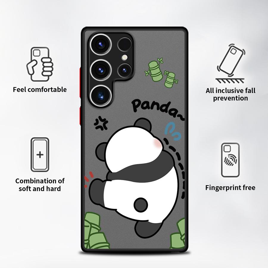 Funda Back Phone Cover Case for Samsung Galaxy S20 FE S24 Plus S22 S26 Note 20 Ultra 10+ S23 FE S25 Ultra S21 Cute Panda Funny