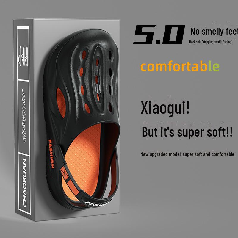 2024 Chlapecké letní sandály s tlustou podrážkou proti zápachu: Univerzální venkovní žabky