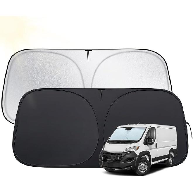 Windshield Sun Shade For Toyota 4Runner 2010-2025,  Fit Car Sun Shades With 420D Fabric & Foldable Memory Steel Wire, Sunshade For Car Windshield