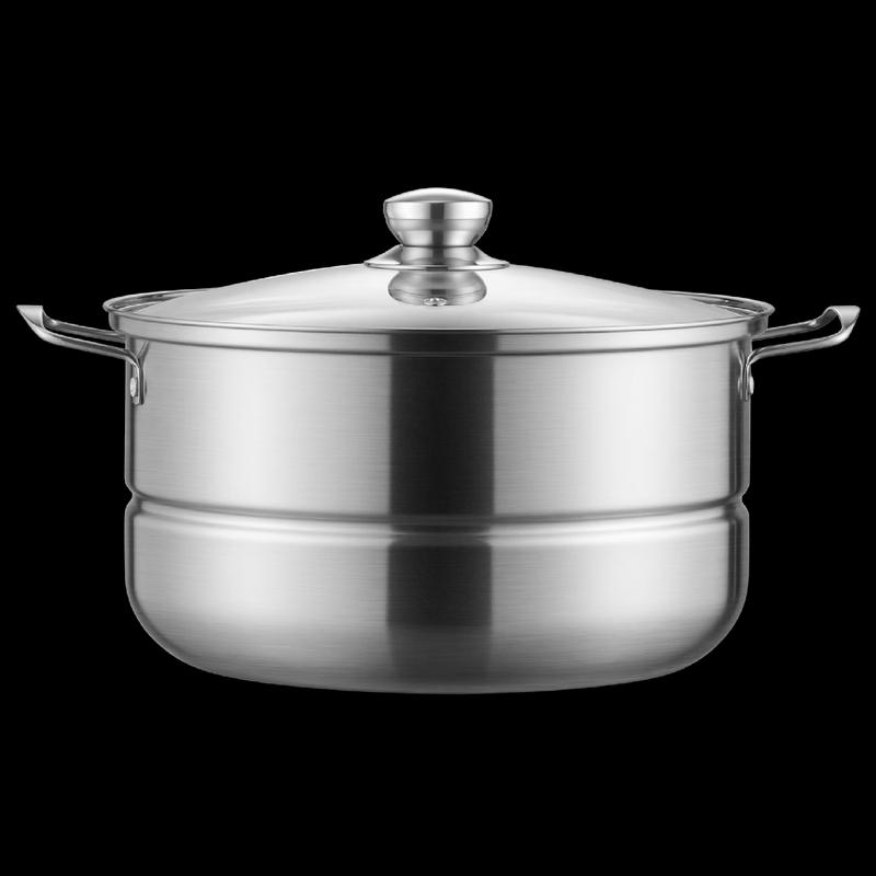 Midea Stainless Steel Steamer with Glass Lid