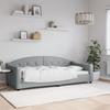 Vidaxl Sofa With Sleeping Function, Light Gray, 90X200 Cm, Upholstered In Fabric