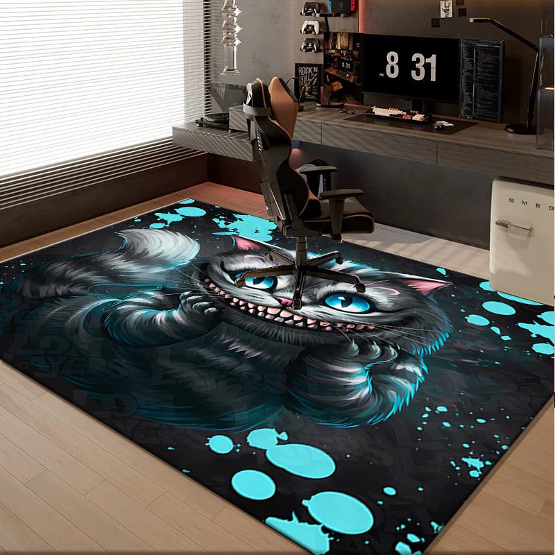 1PC rug Che-shire Cat Smile Carpet, Chair Rug,Area Rug for Office Bedroom living rooms bedroom, Doormat decor Christmas fan gifts