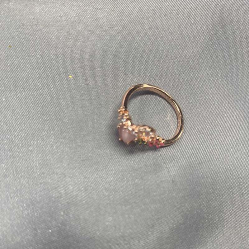 Zircon Open Ring: French Minimalist Style for Women