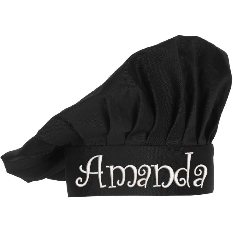 Personalized Embroidered Chef Hat with Text or Name, Ideal for Home Cooks, Professional Chef