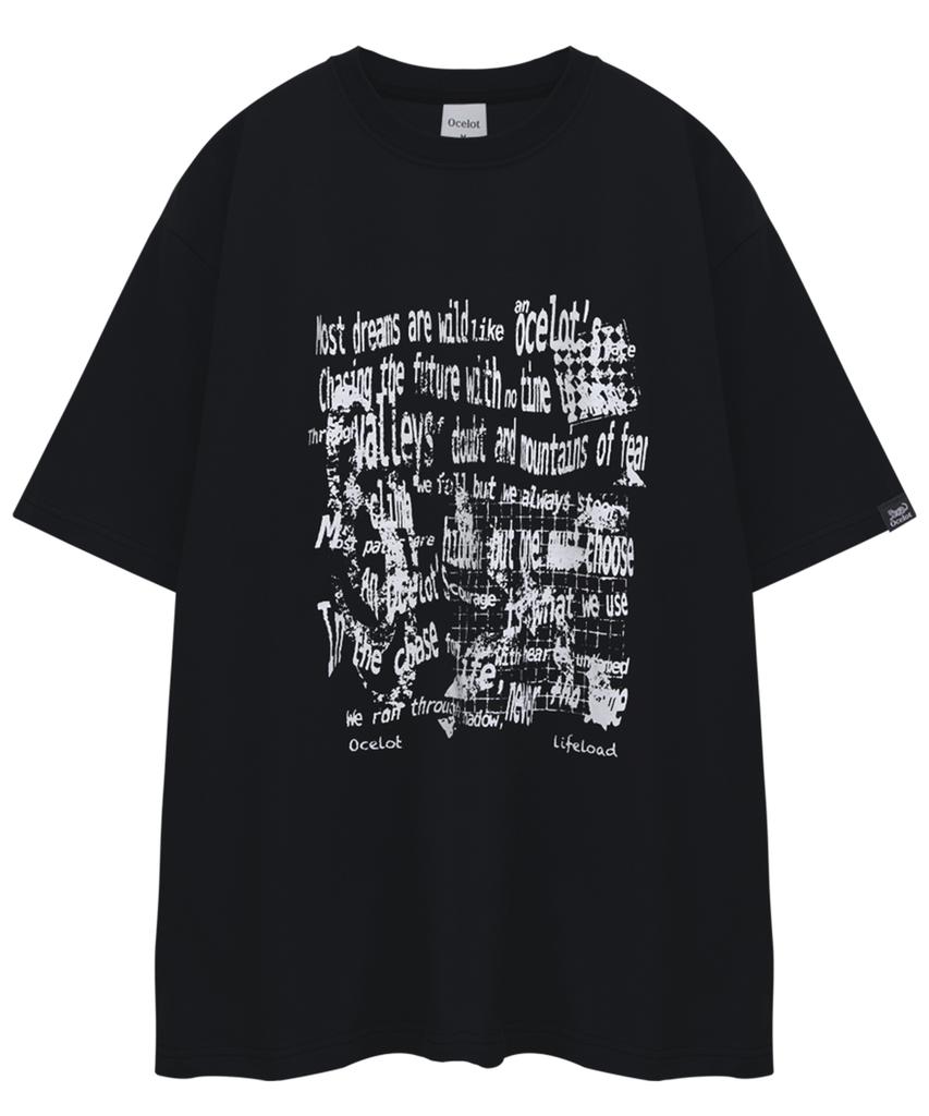 Osillos C22 Life Lettering Short Sleeve T-Shirt