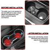Car Cup Holder Pad PU Leather Slot Non-slip Coaster Mat For Mitsubishi Outlander Lancer 10 9 ASX RALLIART Eclipse L200 Pajero