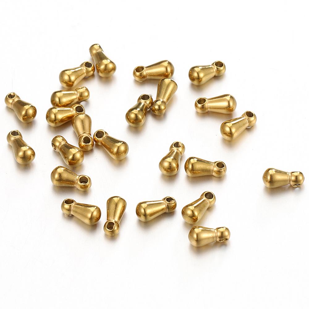 30pcs Stainless Steel Water Drop End Charms Pendants Connector Chain Extension Tail Charm for Jewelry Making DIY Wholesale