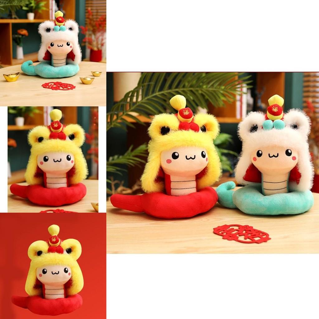 Adorable Plush Snake Year Mascot Doll Soft Stuffed Toy For Unique Gift Giving