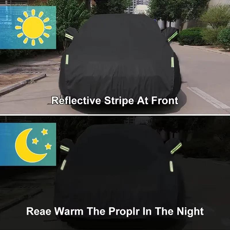Outdoor Car Cover with Reflective Strips - For UAZ Patriot, Snowproof Dustproof Waterproof Sunproof Shield