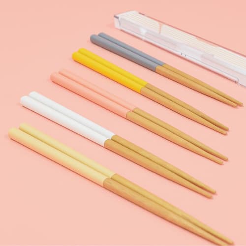 Calbre Chopsticks & Case, Yellow, 73592