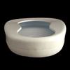 Portable Bedpan, Metal Smooth Contoured Bed Pan Seat Urinal Incontinence Aids Device for Bedridden Patient Home Daily