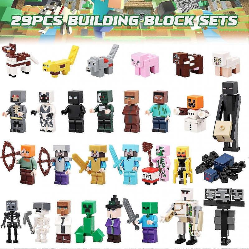 Countdown Calendar with 29 Toy Figure Building Blocks - Boys Advent Calendar Gift New Arrival