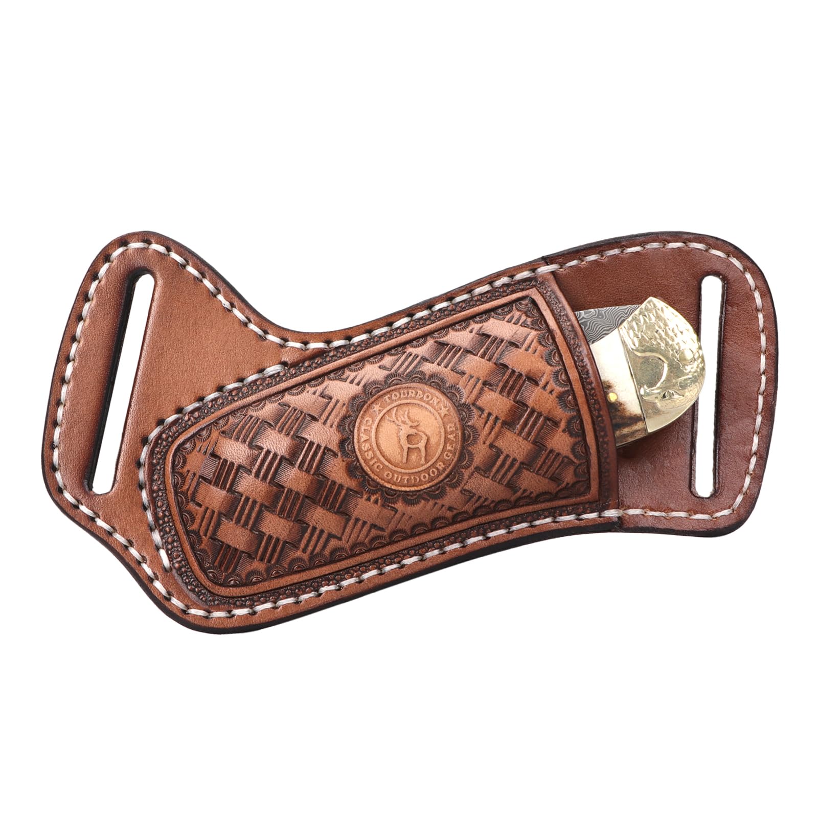 

TOURBON Leather Knife Petty Knife Folding Knife Leather Knife Holster Case, Belt-Mounted, Sheath, Cover, Case, Electrician s Case, Multi-Tool