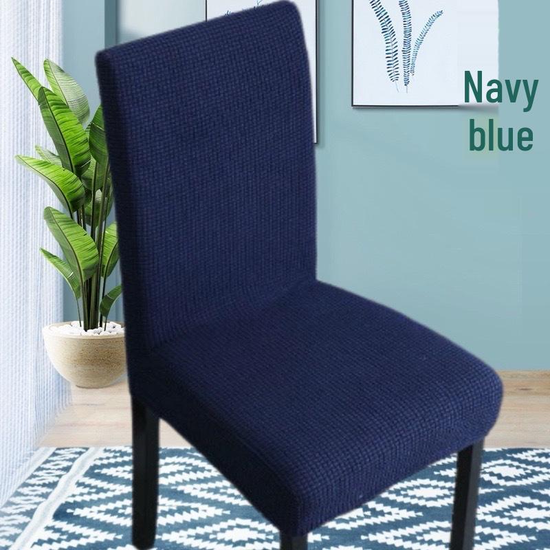 Unifarbener Hochlehner-Fleece-Stuhlbezug - Rutschfest, Staubdicht, Öl- und Fleckenabweisend, Esszimmerbankett-Überzug
