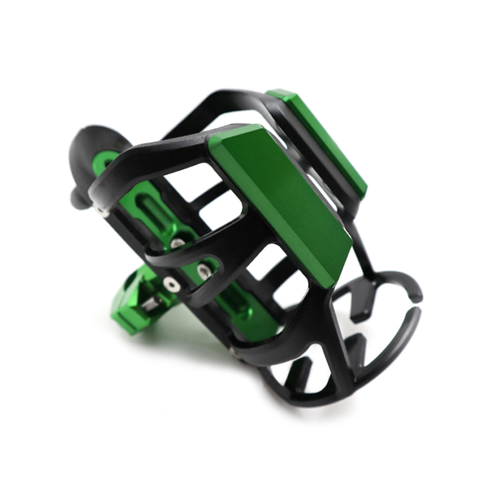 

Кермо мотоцикла Кріплення для пляшки з водою з алюмінієвого сплаву Тримач для чашки для напоїв Підставка для скутера Мотоцикл MTB зелений