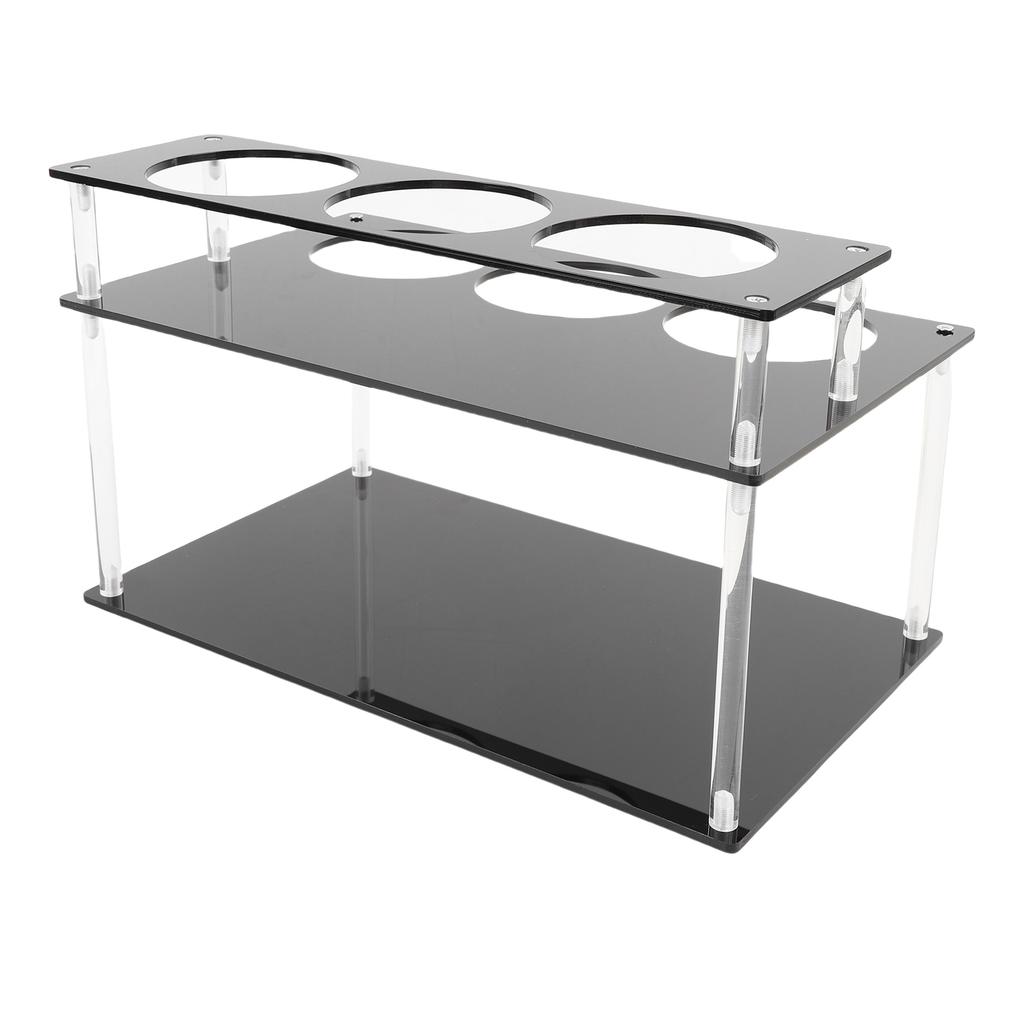 Syrup Bottle Holder Stand Acrylic 2 Tier Multifunctional Easy Assembly Syrup Holder Display Stand for Kitchen