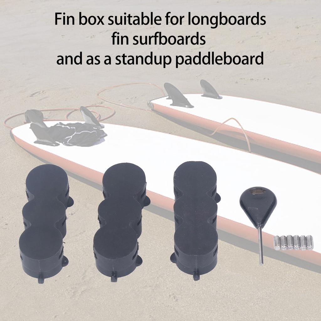 3 st Surfbräda Finlåda Stjärtroderlåda Ersättningsspår Bas Surfbräda Finplugg för Longboard Surfing Stand Up Paddleboard