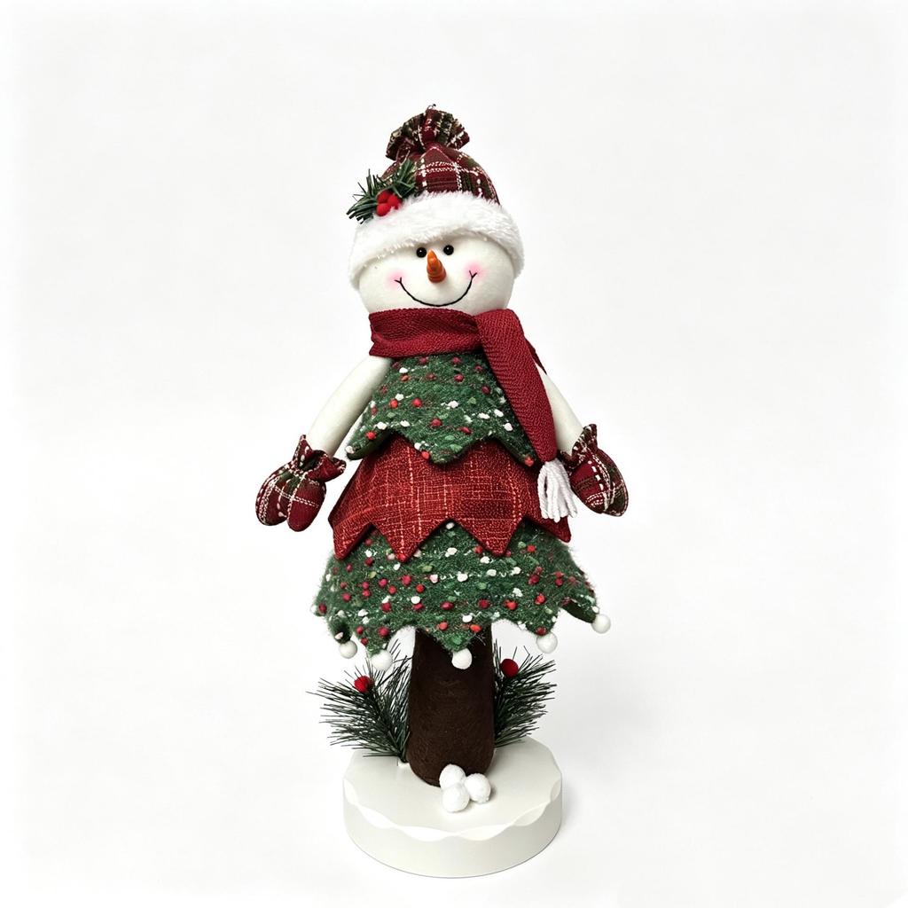 Luminous Christmas Wobbly Figurines with Retractable Spring - Santa Claus & Snowman Decoration for Home & Supermarket Atmosphere