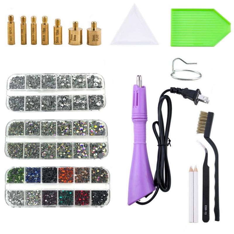 Rhinestone Setter Kit: DIY Hotfix Glue and Flatback Rhinestones with Setting Tools