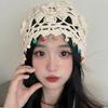 Homemade Ethnic Style Handmade Hollowed Out Hook and Flower Hat with A Sense of Atmosphere Thin Knitted Toe Cap Retro Style