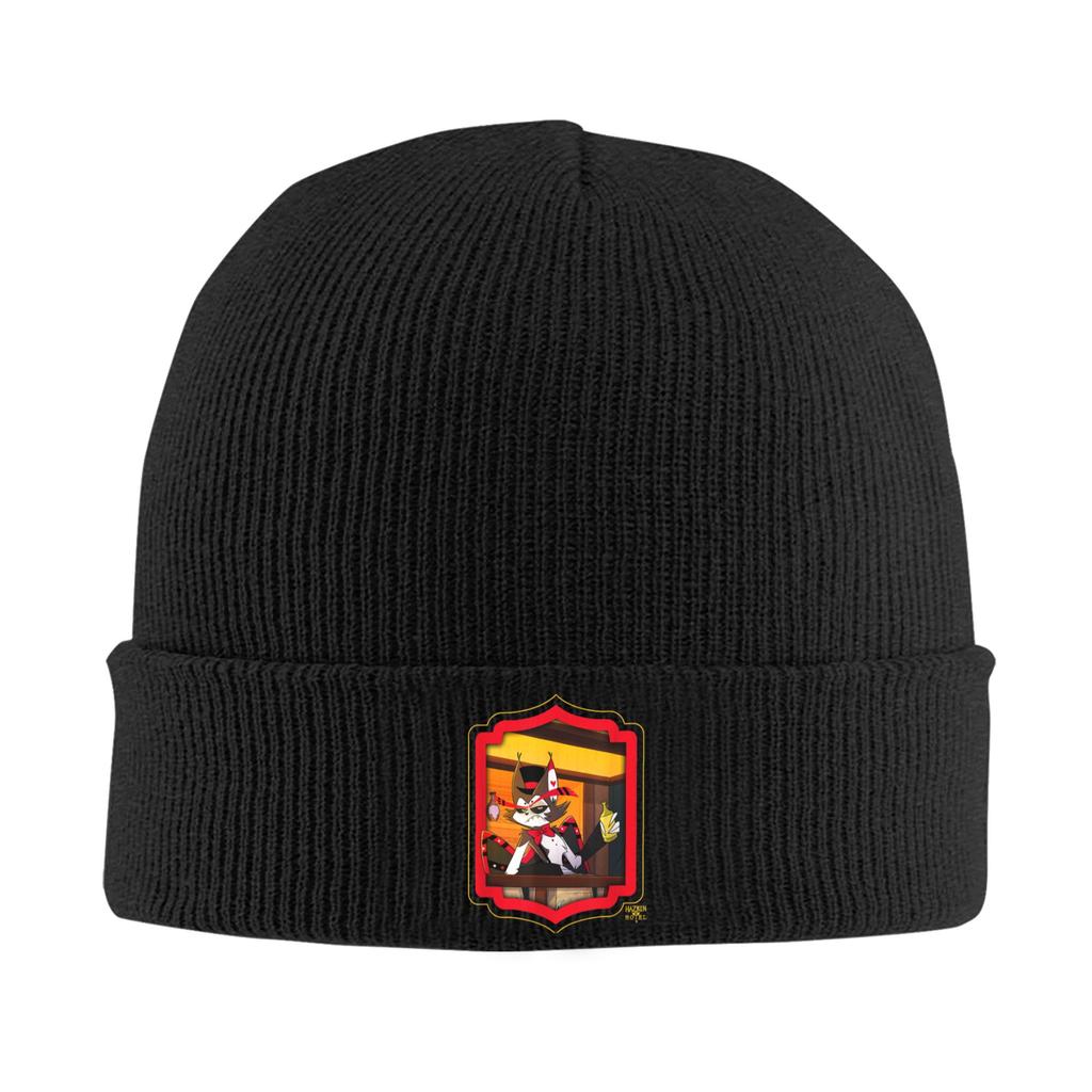 Hazbins Hotels Husk Beanie Hats Skullies Beanies Men Women Unisex Vintage Elastic Caps Autumn Winter Kpop Printed Bonnet Hats